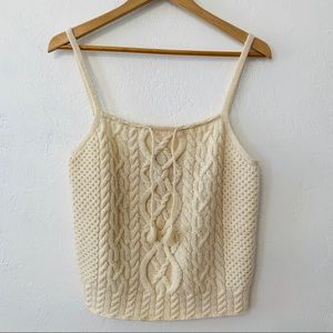 Ralph Lauren Vintage Cable Knit Sweater Tank Top L